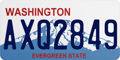 WA license plate AXQ2849