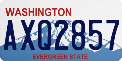 WA license plate AXQ2857