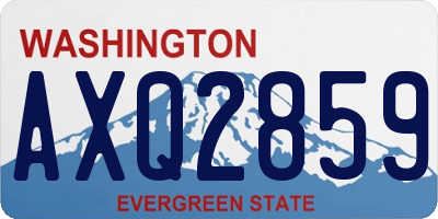 WA license plate AXQ2859