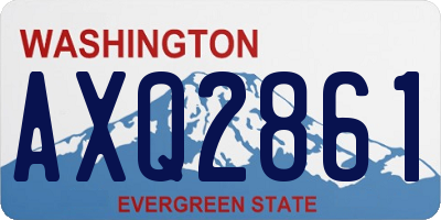 WA license plate AXQ2861
