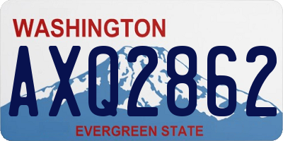 WA license plate AXQ2862