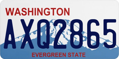 WA license plate AXQ2865