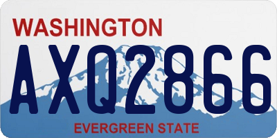 WA license plate AXQ2866