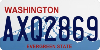 WA license plate AXQ2869