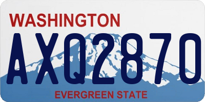 WA license plate AXQ2870