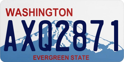 WA license plate AXQ2871