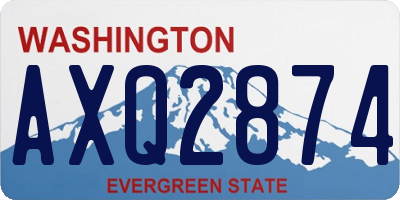 WA license plate AXQ2874