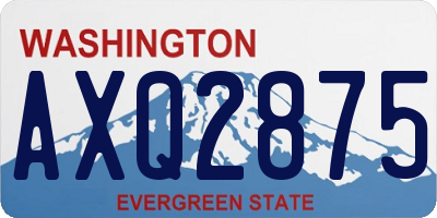 WA license plate AXQ2875