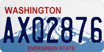 WA license plate AXQ2876