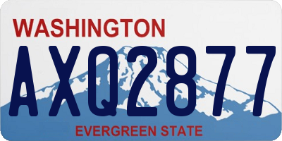WA license plate AXQ2877