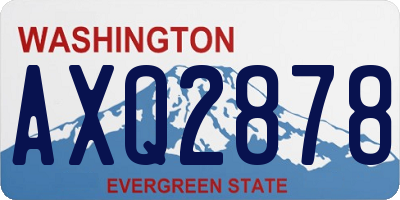 WA license plate AXQ2878