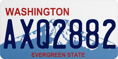 WA license plate AXQ2882