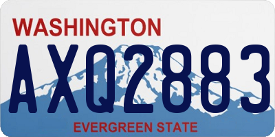 WA license plate AXQ2883