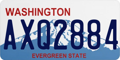 WA license plate AXQ2884