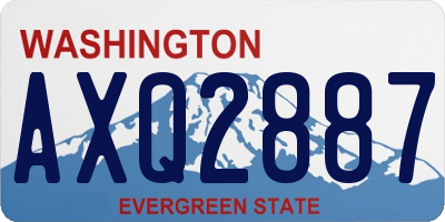 WA license plate AXQ2887