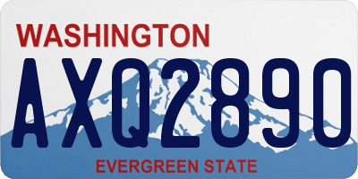 WA license plate AXQ2890