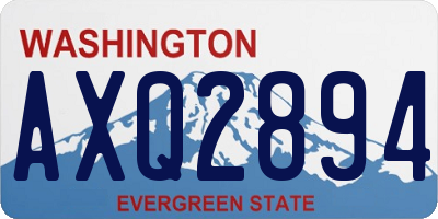 WA license plate AXQ2894