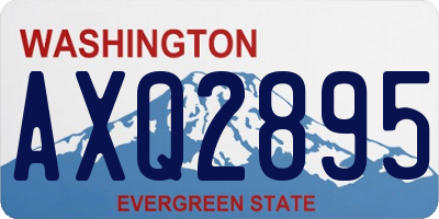 WA license plate AXQ2895