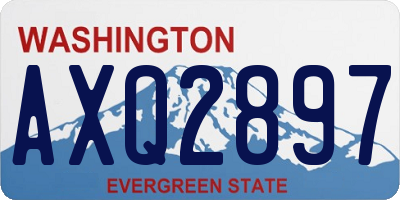 WA license plate AXQ2897