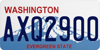WA license plate AXQ2900