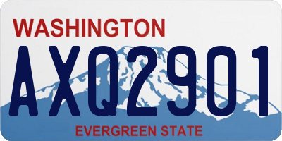 WA license plate AXQ2901