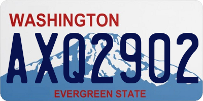 WA license plate AXQ2902