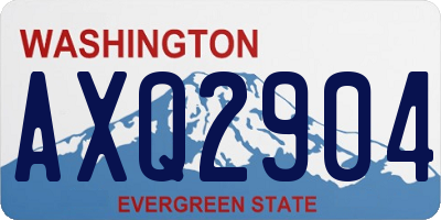 WA license plate AXQ2904