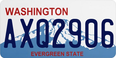 WA license plate AXQ2906