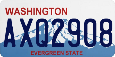 WA license plate AXQ2908