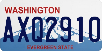 WA license plate AXQ2910