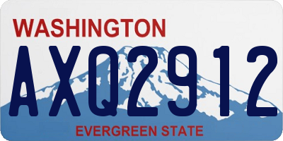 WA license plate AXQ2912