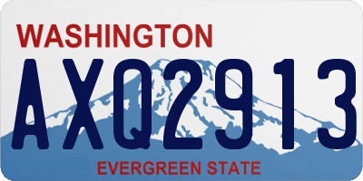 WA license plate AXQ2913