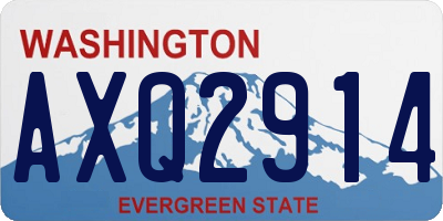 WA license plate AXQ2914