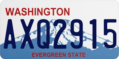WA license plate AXQ2915