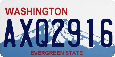 WA license plate AXQ2916