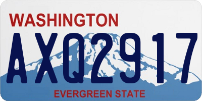 WA license plate AXQ2917