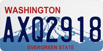 WA license plate AXQ2918