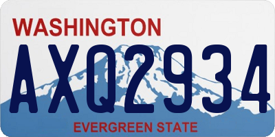 WA license plate AXQ2934