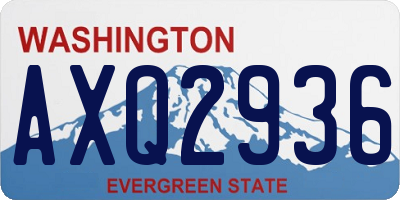 WA license plate AXQ2936