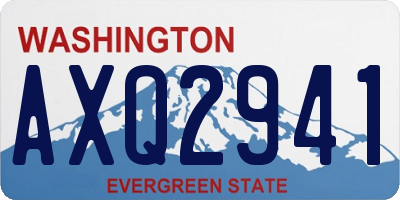 WA license plate AXQ2941
