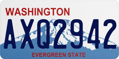 WA license plate AXQ2942