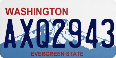 WA license plate AXQ2943
