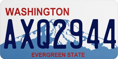 WA license plate AXQ2944