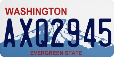 WA license plate AXQ2945