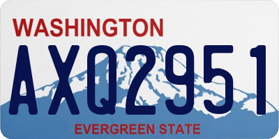 WA license plate AXQ2951