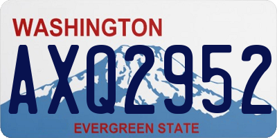 WA license plate AXQ2952