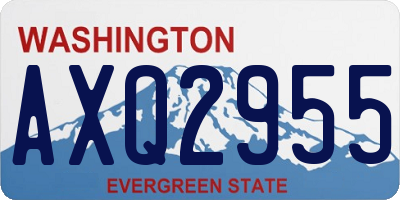 WA license plate AXQ2955