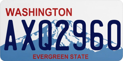 WA license plate AXQ2960