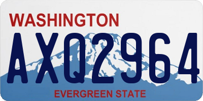 WA license plate AXQ2964