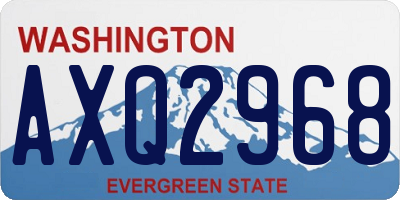 WA license plate AXQ2968